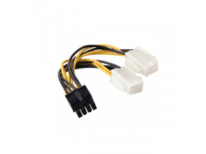 Захранващ кабел PCI Express 8 pin Мъжко - 2x6 pin Женско 10 cm